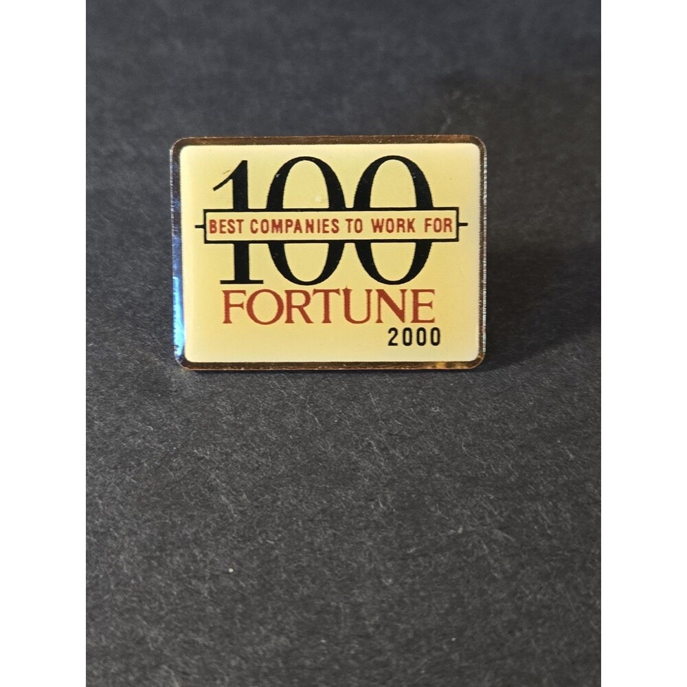 Fortune 100 Best Company To Work For Advertisement Lapel Hat Pin Pinback YR 2000